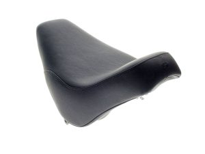 Comfortable black motorcycle seat for Revelry Motorcycles enthusiasts.