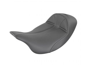 Comfortable motorcycle seat with sleek black design for Revelry Motorcycles Australia.