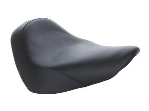 Comfortable black motorcycle seat for RevelryCycles bikes, ergonomic and stylish.