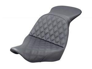 High-quality motorcycle seat with diamond stitching for Revelry Motorcycles Australia.