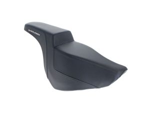 Motorcycle seat comfort accessory for Revelry Motorcycles, black leather design.