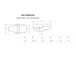 High-quality motorcycle seat specifications diagram for Revelry Motorcycles, showcasing detailed measurements and ergonomic design.
