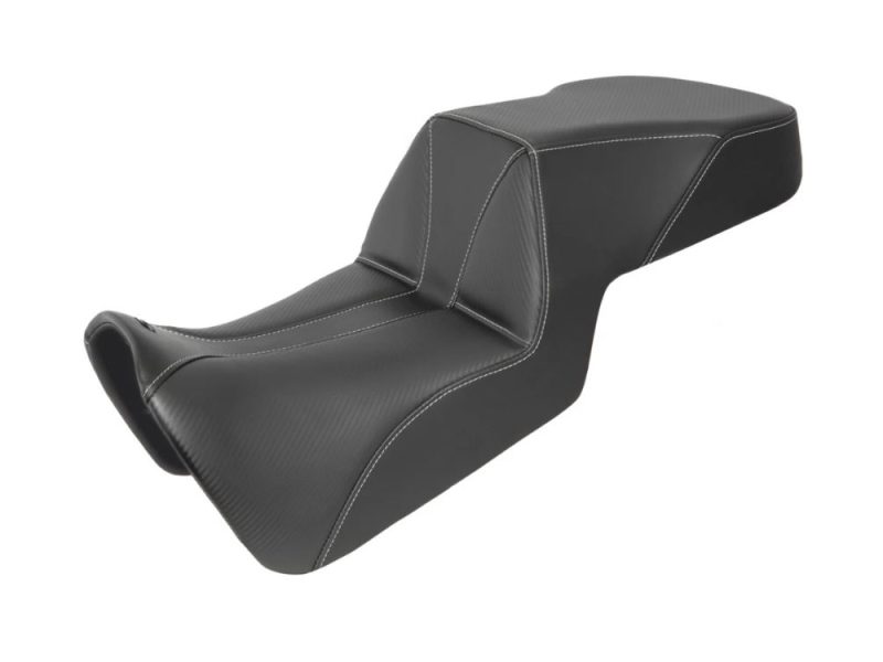 Adventure Tour Low Dual Seat. Fits Pan America 2021up. High-quality black motorcycle seat for cruisers and custom bikes. Durable, comfortable, and stylish for Australian riders.