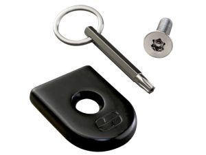 Replacement motorcycle key fob with metallic blade and lock cylinder for Revelry Motorcycles.