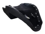 Comfortable black motorcycle saddle for Revelry Motorcycles riding experience.
