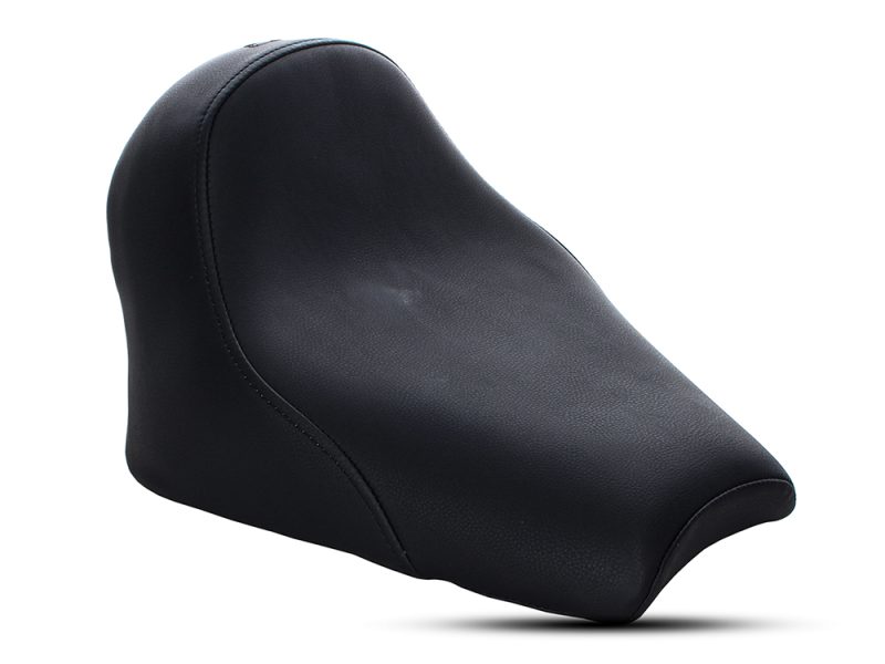 Comfortable black motorcycle seat for Revelry Motorcycles riders.