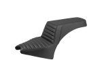 Saddle seat for Revelry Motorcycles, black leather, vintage cruiser style, durable and comfortable.
