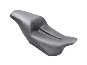 High-performance motorcycle seat by Revelry Motorcycles for sporty rides and comfort.
