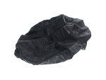Black motorcycle cover for Revelry Motorcycles, weather-resistant and durable.
