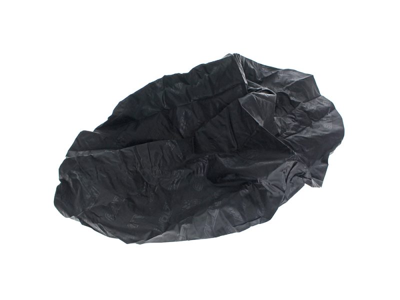 Black motorcycle cover for Revelry Motorcycles, weather-resistant and durable.