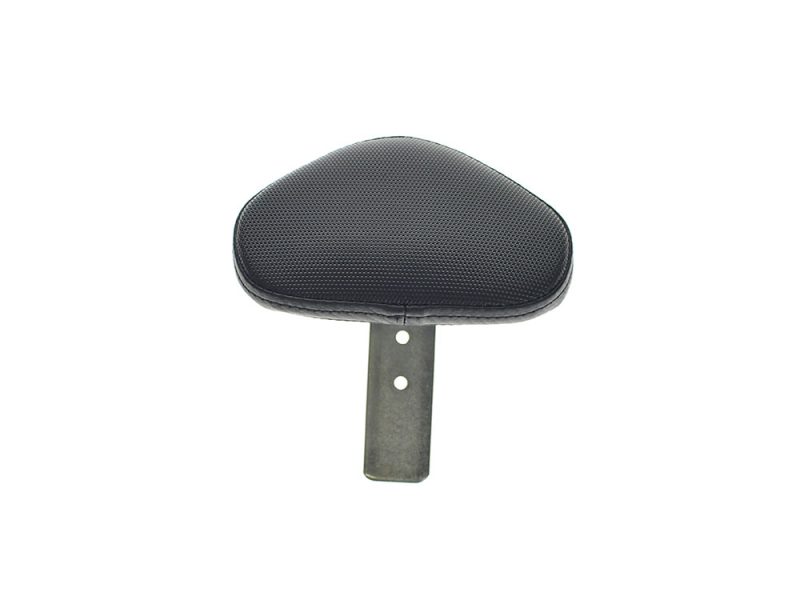 Motorcycle seat for Revelry Motorcycles, black comfort saddle, durable ergonomic design.