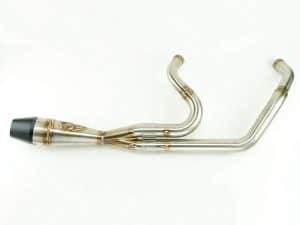 High-performance motorcycle exhaust pipe for Revelry Motorcycles in Australia.