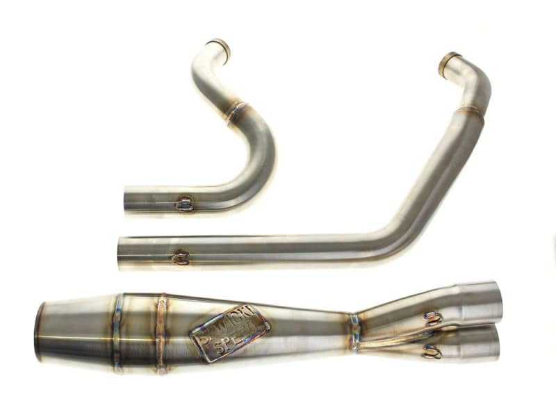High-performance motorcycle exhaust pipes for Revelry Motorcycles in Australia.