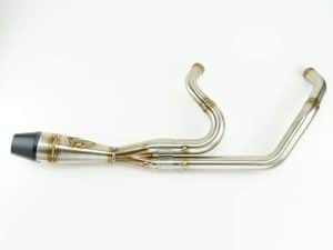 High-performance motorcycle exhaust pipe for Revelry Motorcycles Australia.