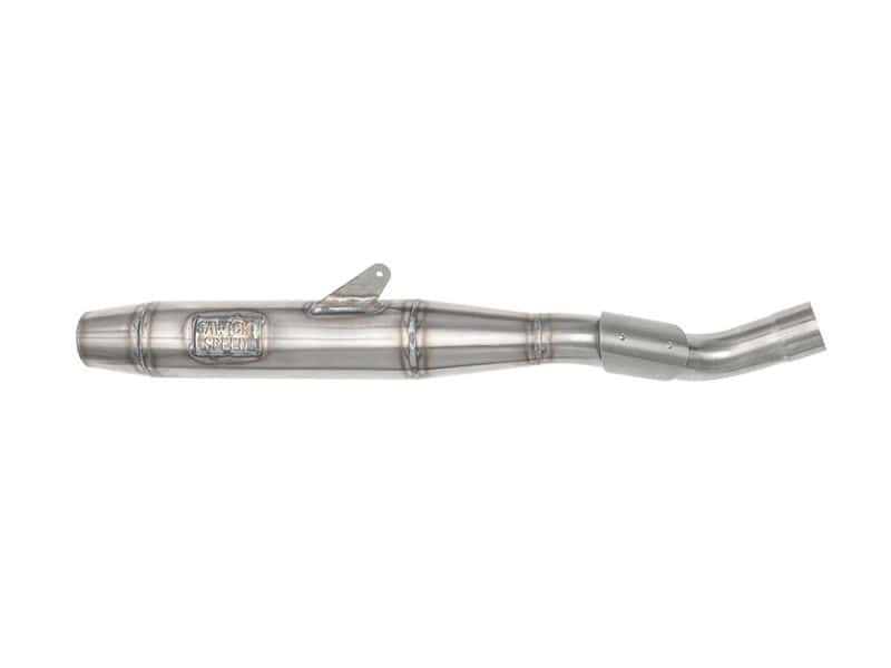 Slip On Muffler with Welded End Cap - Stainless. Fits Pan America 2021up. High-performance motorcycle exhaust system for Revelry Motorcycles in Australia.