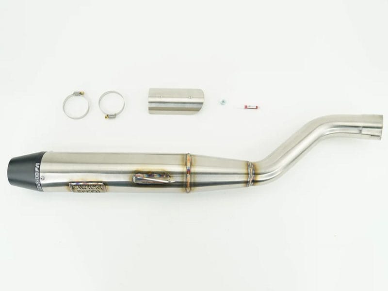 Vance & Hines motorcycle exhaust system for Revelry Motorcycles.