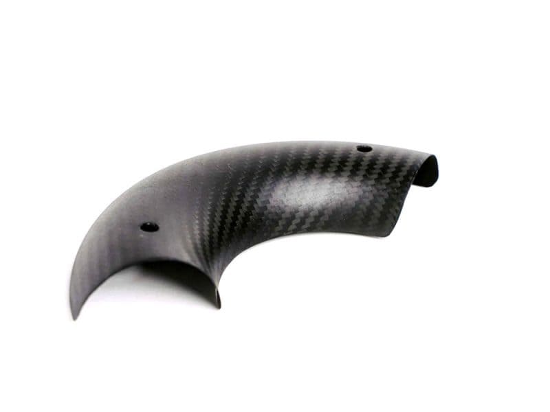 Curved Rear Heatshield - Carbon Fiber. Fits Sawicki Exhausts. Lightweight carbon fibre motorcycle brake lever for Revelry Motorcycles.