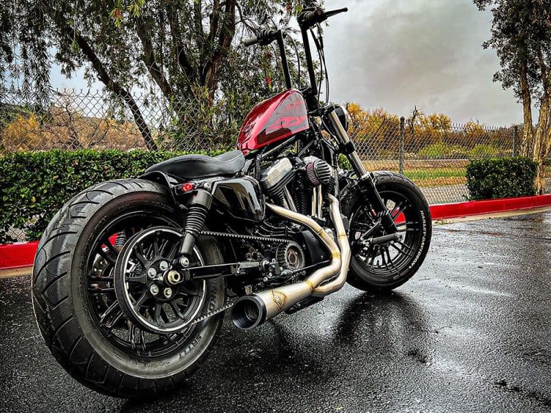 High-performance custom motorcycle from Revelry Motorcycles, perfect for motorcycle enthusiasts.