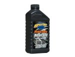Black motorcycle engine oil bottle with Spectro Heavy Duty Motorbike Lubricant label.