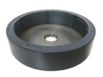 Rubber motorcycle clutch drum for Revelry Motorcycles, durable and reliable motorcycle parts.