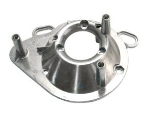 Aluminium motorcycle engine part for custom Revelry Motorcycles builds.