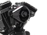 S&S Cycle motorcycle engine parts in glossy black finish, premium motorcycle accessories Australia.