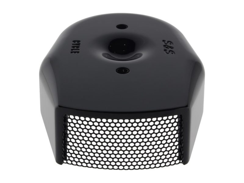 Weatherproof motorcycle horn with sleek black design, ideal for Revelry Motorcycles.