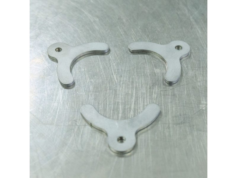 Aluminium bike derailleur hanger spacers for motorcycle bike maintenance and repair.
