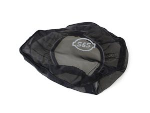 Lightweight motorcycle tank bag with transparent top for easy device access.