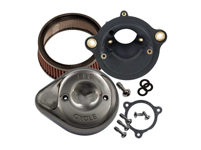 Mini Teardrop Air Cleaner Kit - Lava. Fits CVO Touring 2023up High-performance motorcycle engine parts for Revelry Cycles, including air filters and cover plates.