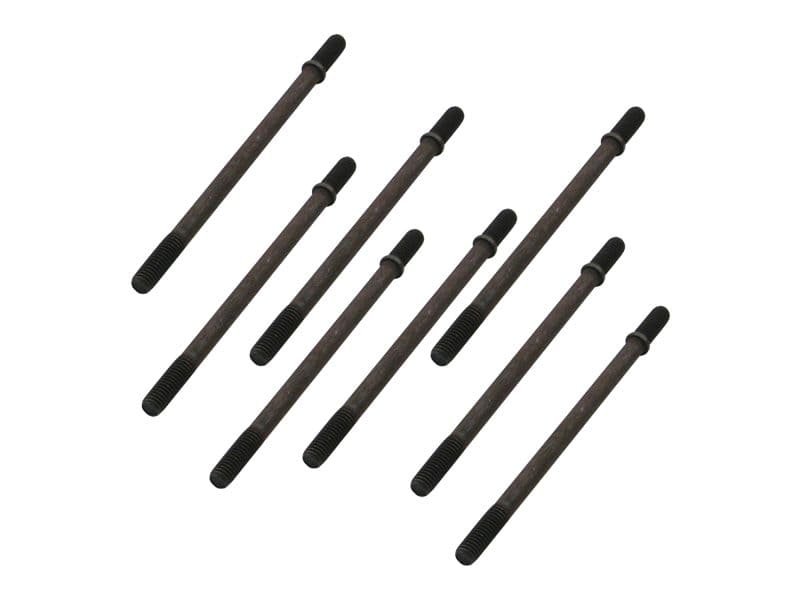 Threaded motorcycle wheel studs for Revelry Motorcycles, durable hardware for custom bike builds.