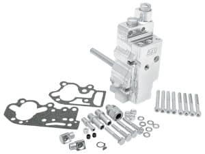 Aluminium motorcycle fuel valve and gasket kit for Revelry Motorcycles repairs and upgrades.