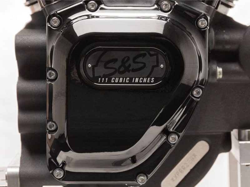 High-performance Revelry motorcycle engine with 111 cubic inches capacity.