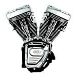 V-twin motorcycle engine for custom motorcycle builds at Revelry Motorcycles Australia.