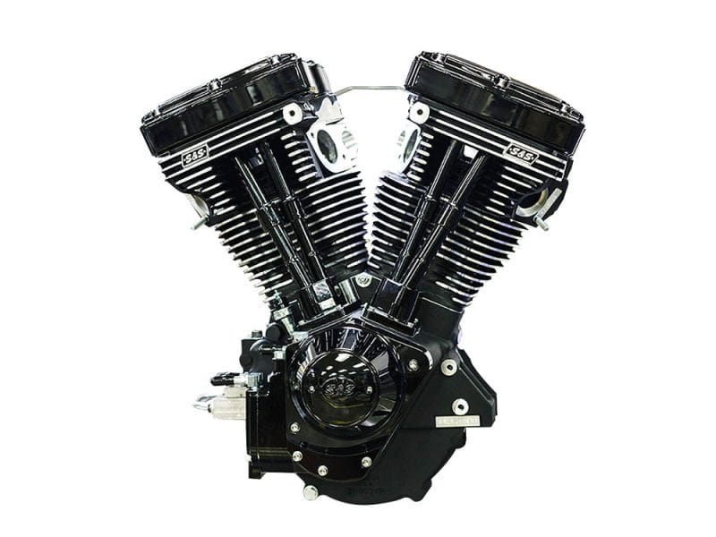 124ci Evo Engine - Black Edition V-twin motorcycle engine for Harley-Davidson and custom bikes. High-performance engine parts and accessories.