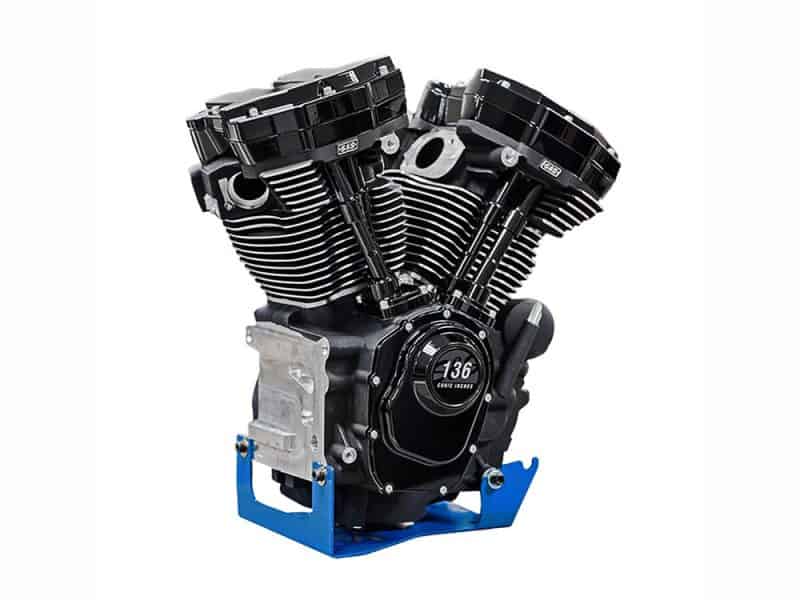 High-performance motorcycle engine for custom Harley-Davidson builds.