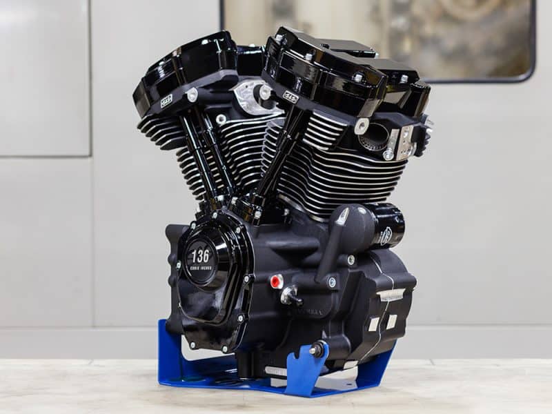 V-twin motorcycle engine for customisation and performance enhancement.