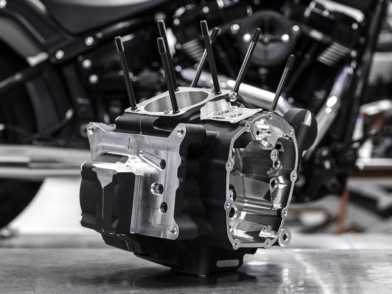 High-performance motorcycle engine part for custom builds and repairs at Revelry Motorcycles.