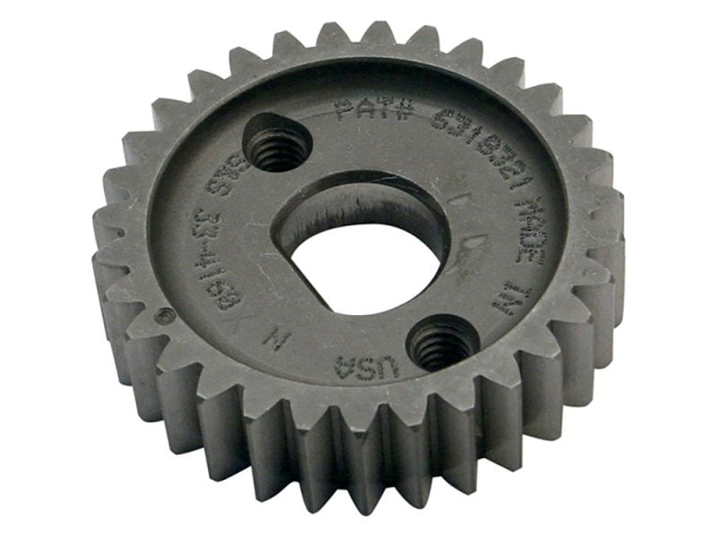 Heavy-duty motorcycle gear cog for custom Revelry Motorcycles builds.