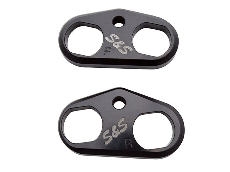 High-quality black aluminium motorcycle chain guide plates for durability and performance.