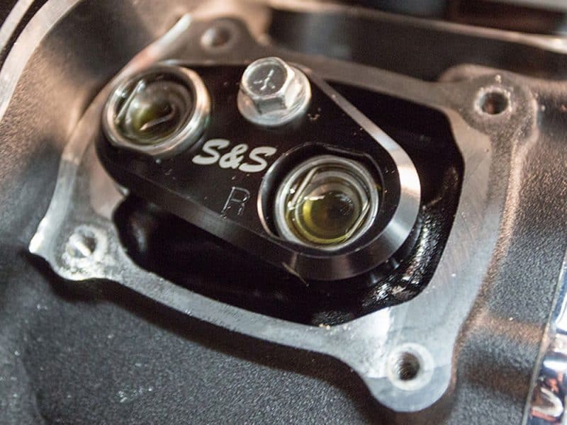 High-performance motorcycle suspension component for Revelry Motorcycles.