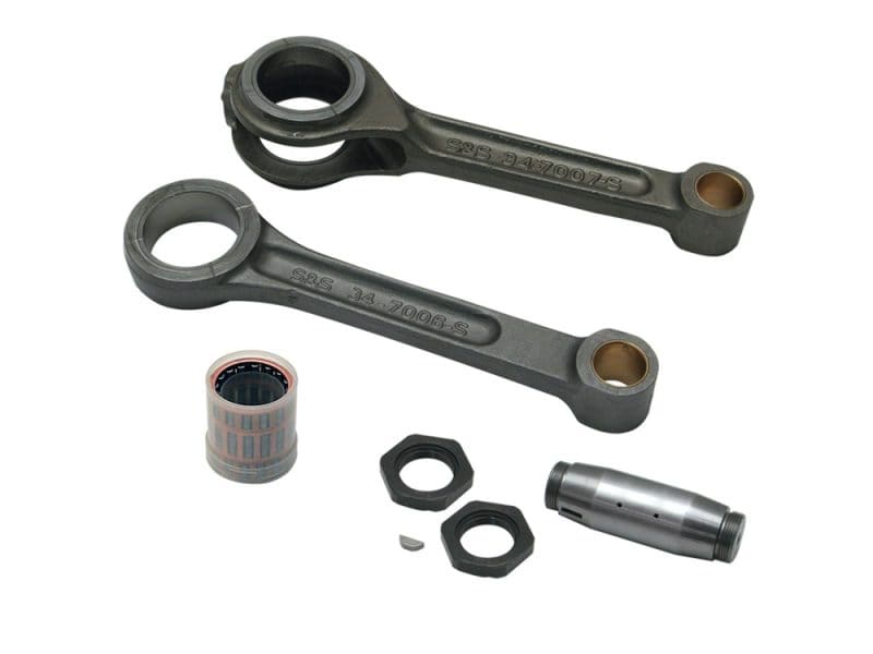 Heavy Duty Connecting Rods. Fits Big Twin 1941-1981. High-performance motorcycle connecting rods with needle bearing and related parts for Revelry Cycles.
