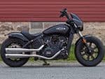 Indian Scout Motorcycle in matte black finish for built-for-adventure riding.