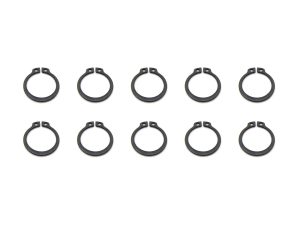 Small black motorcycle retaining clips for Revelry Motorcycles.