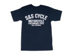 Vintage motorcycle T-shirt with S&S Cycle branding from Revelry Cycles, a top motorbike parts shop in Victoria.