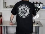 High-quality Revelry Motorcycles branded T-shirt with logo, perfect for motorcycle enthusiasts.