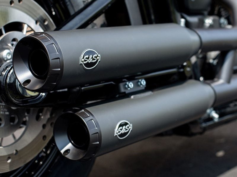 S&S exhaust system for Harley Davidson motorcycles, high-performance motorcycle exhausts, revamp your bike's sound and style.