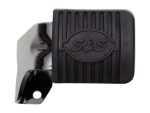 S&S motorcycle footpeg made for Revelry Motorcycles, durable black rubber with S&S logo fitting custom bikes.