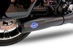 S&S exhaust system on custom motorcycle for high-performance riding.