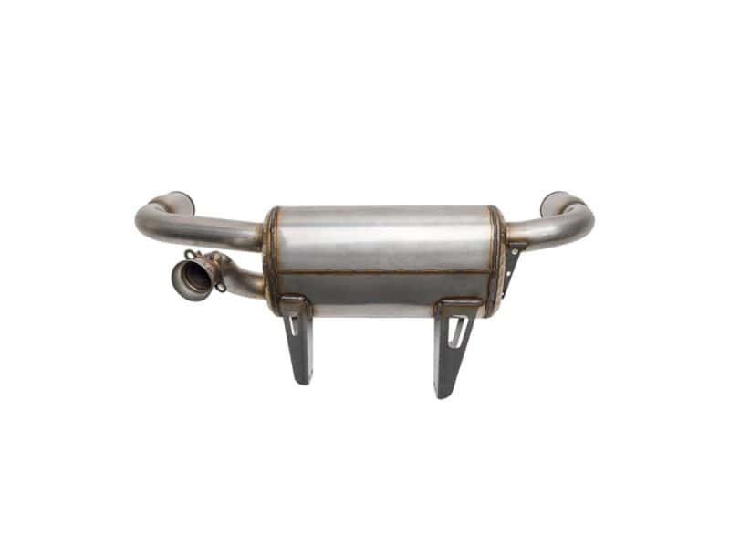 Aluminium motorcycle exhaust system for Revelry Motorcycles.